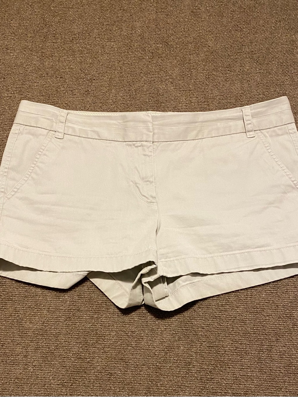 J. Crew Classic Chino Khaki Tan Cotton Shorts Size 12